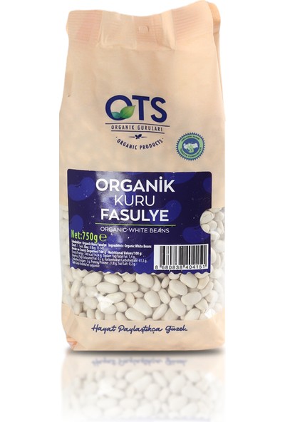 Ots organik kuru fasulye 750gr